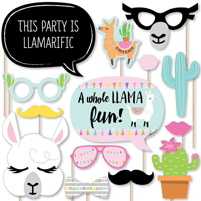 Fiesta de solteros accesorios de fotografía boda estampado papel de mano hombre y mujer unicornio amor pájaro decoración de la novia