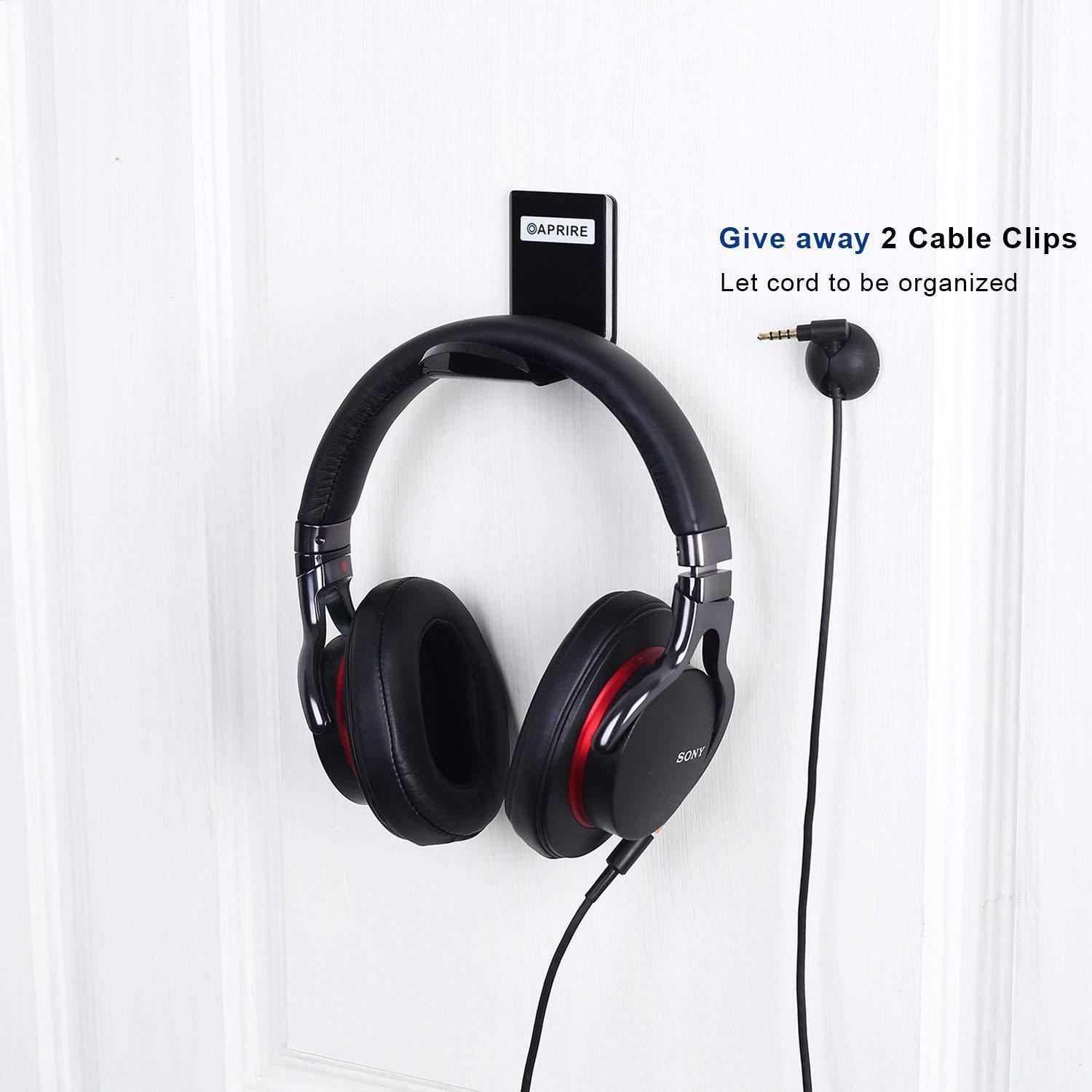 批发有机玻璃桌底耳机支架黏贴耳机支架亚克力挂墙头戴式耳麦挂架