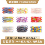 严选美国TT电话线发圈高级感tpu高弹运动发绳不勒发无痕发圈发饰