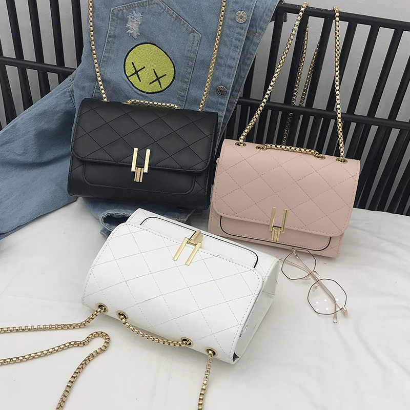 Bolsos 2025 primavera nuevo estilo bolso femenino bolso de cadena rombo moda señoras de un solo hombro bolso de axila bolso diagonal