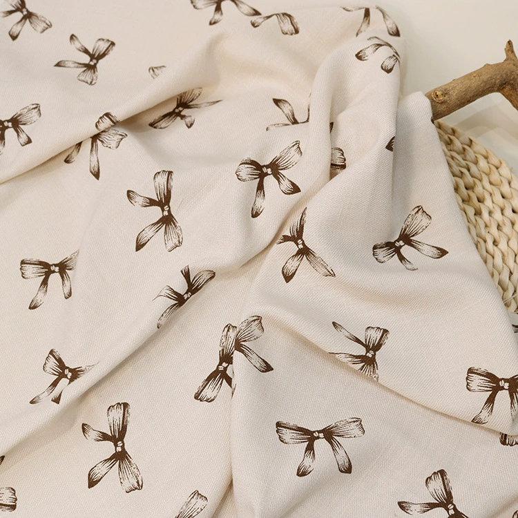 Fashionable bamboo cloth with bow, Korean style, simple and elegant design, children's clothing