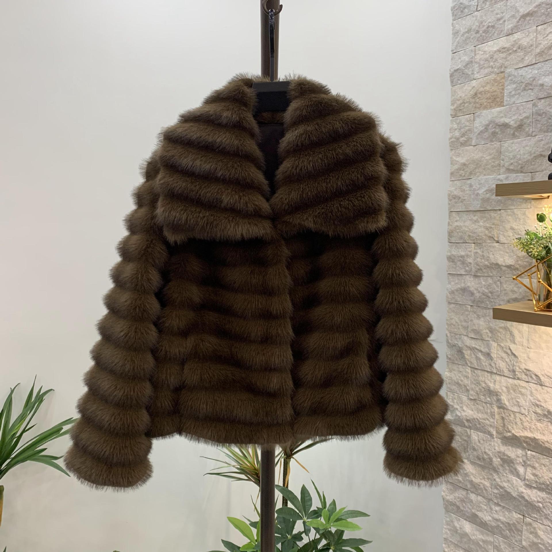 Women's Clothing Autumn and Winter New Retro Rex Rabbit Fur Chinchilla Fur Coat Women's High end Young Fur Short Style_voghion.com