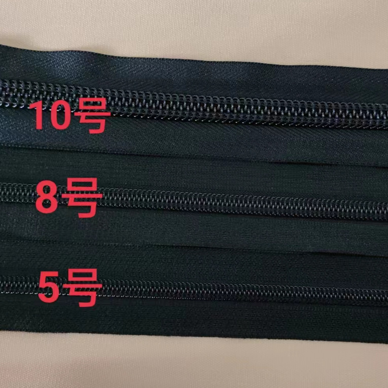 YKK genuine goods No. 5 No. 8 No. 10 nylon RC size zipper bag special zipper Black White in stock YKK genuine goods No. 5 No. 8 No. 10 nylon RC size zipper bag special zipper Black White in stock