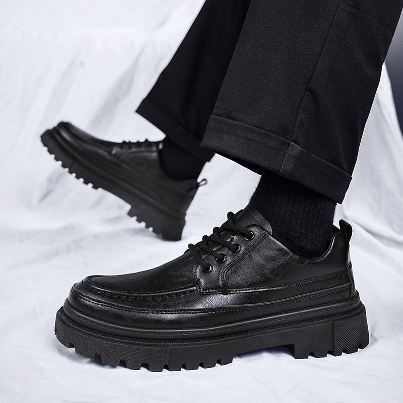 Zapatos casuales para hombres 2024 otoño nuevos zapatos de cuero de negocios transpirables para hombres tendencia universal zapatos de moda para hombres zapatos de estilo estilo estilo de peinado