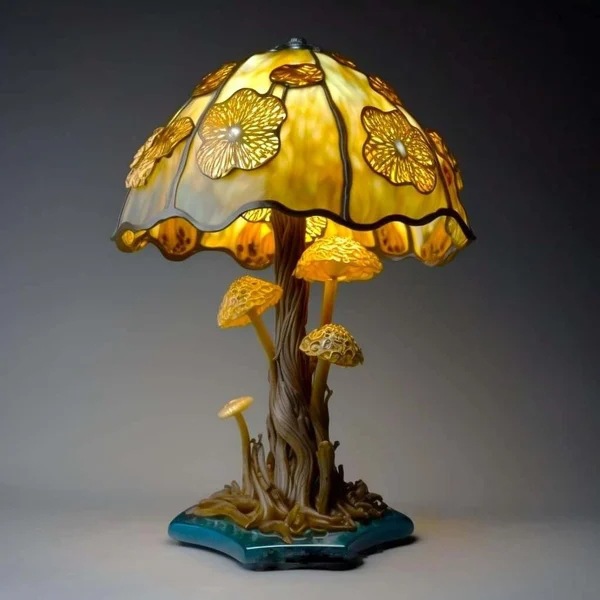 Cartoon Mushroom Resin Night Lamp Home Decoration display picture 3