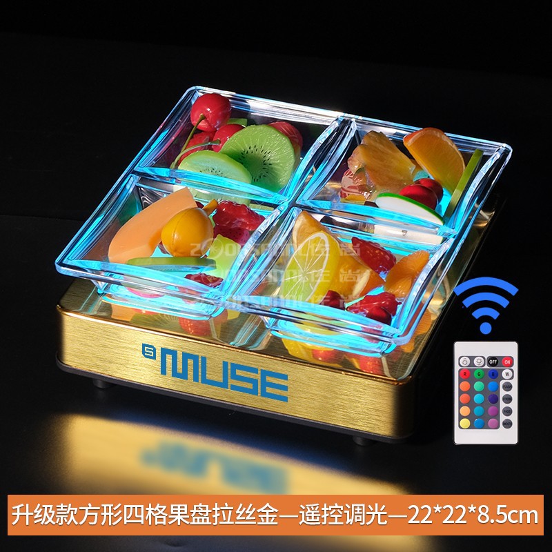 Fabricante al por mayor KTV platos de frutas, bocadillos de bocadillos, platos de bocadillos, barra especial de platos de frutas luminosas LED