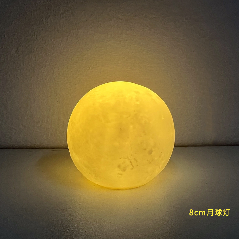 クリエイティブ手描き月球灯小夜灯led寝室ベッドヘッドランプネット赤月灯diy落書き星球灯卸売り|undefined