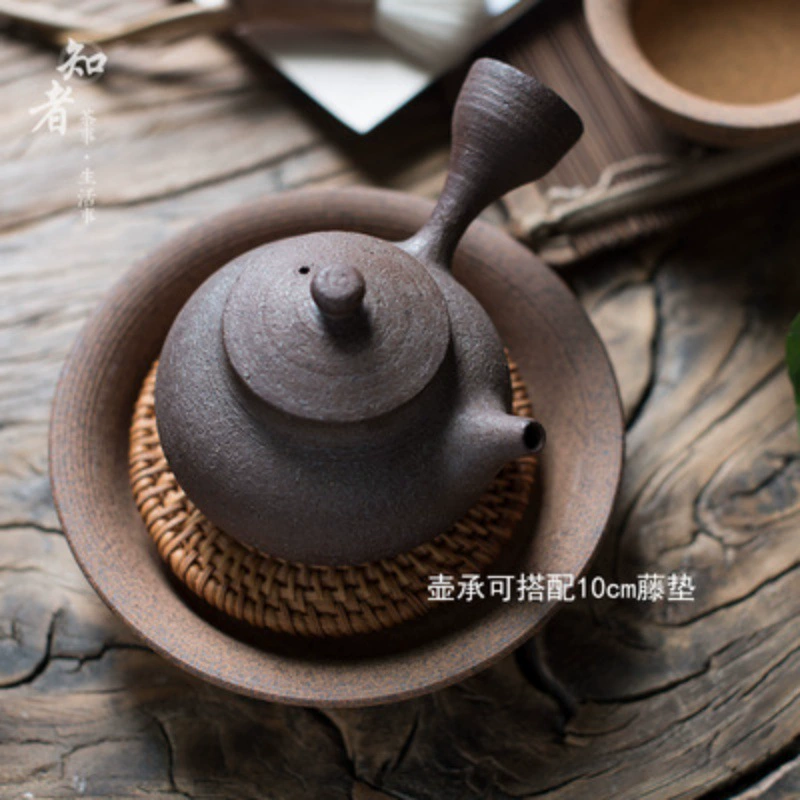Оригинальная глина посуда круглая pot pot древняя и грубая, грубая сухая сушилка - Taiwan стиль чая, тяжелая глиняная емкость для хранения воды маленькая круглая миска