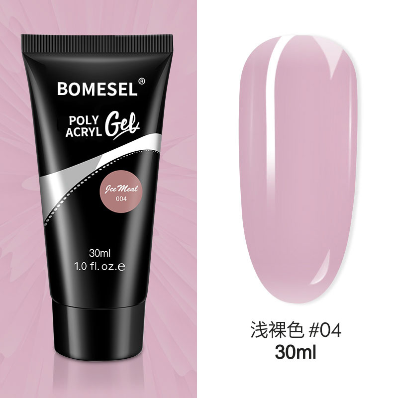 Explosión de uñas de color desnudo de cristal extensión de uñas sin papel modelo de extensión rápida 15ML 30ML