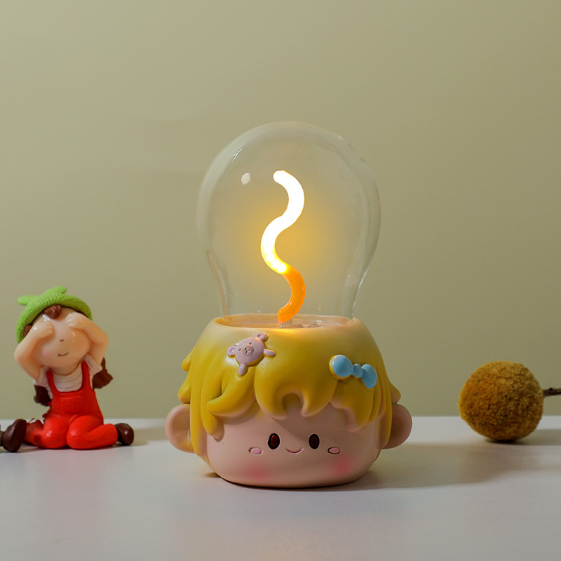 Lámpara de noche lámpara luminosa base de resina creativa para gatos adornos de animales decoración de escritorio exhibición artesanía regalos