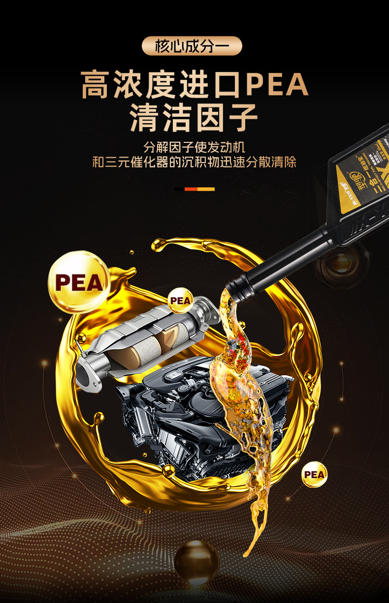 2-in-1 Fuel Additive for Vehicles: Engine Carbon Deposit Remover, Catalytic Converter Cleaner, PEA Liquid Gasoline Additive