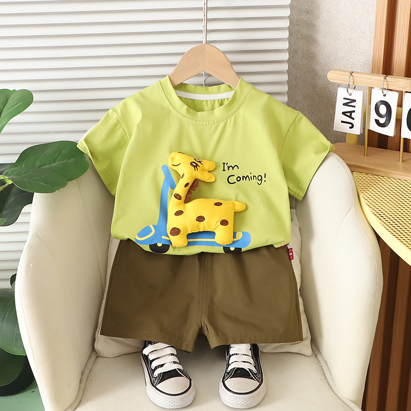 子供半袖セット夏男の子服女の子tシャツ赤ちゃん夏服服2025新しい子供服ファッション|undefined