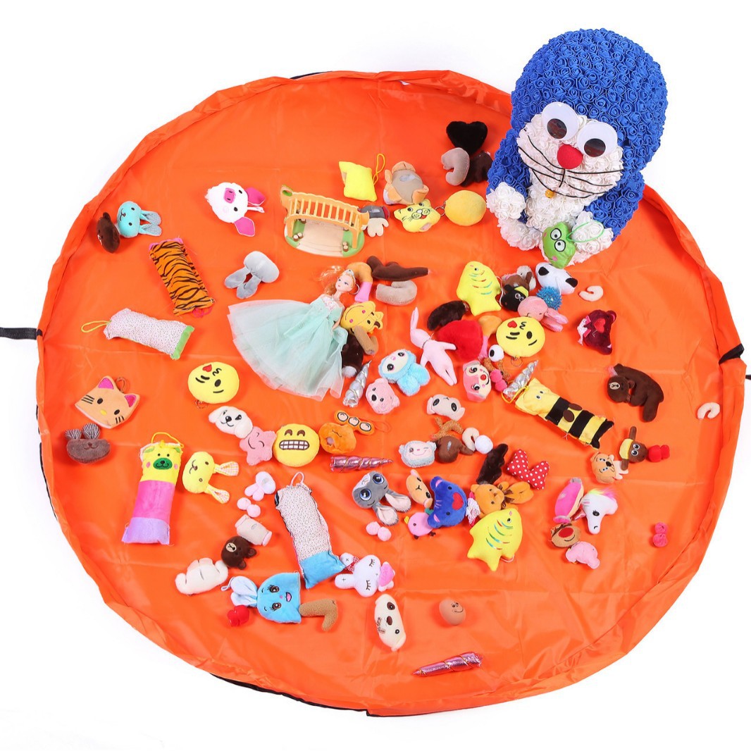 Venta caliente transfronteriza bolsa de almacenamiento de juguetes para bebés multifuncional de gran tamaño bolsa de almacenamiento de juguetes impermeable bolsillo con cordón