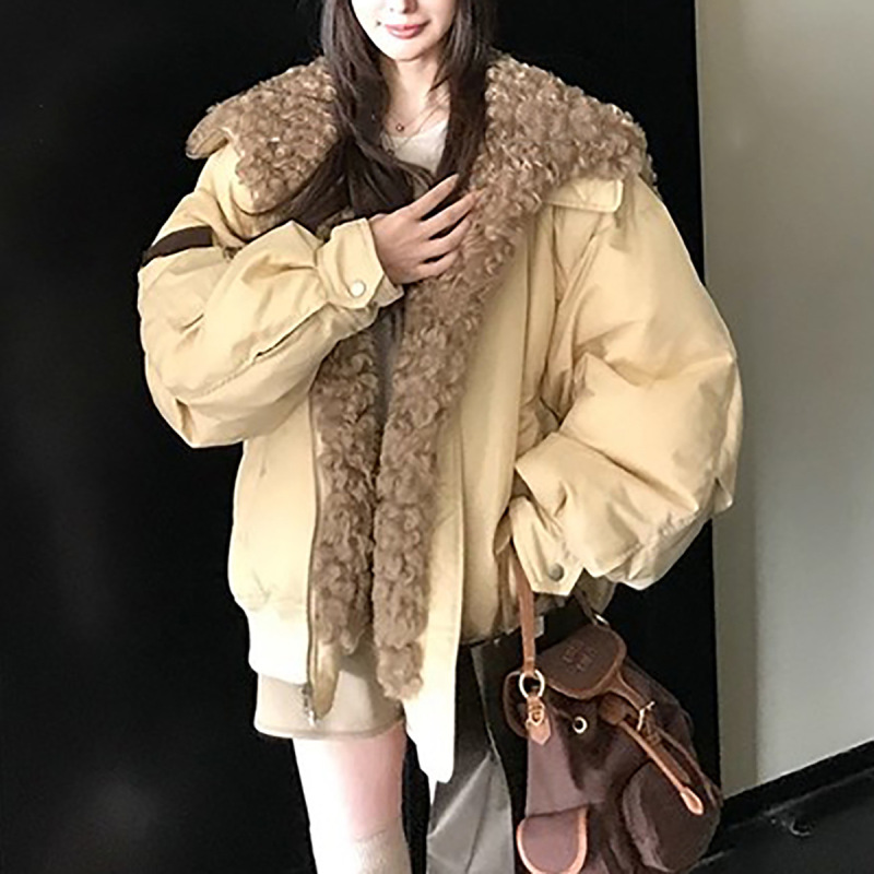 Angel Wings Buyer's Store Fashionable Ouni Large Adjustable Fur Collar Hooded 90 White Duck down Parka down Jacket Angel Wings Buyer's Store Fashionable Ouni Large Adjustable Fur Collar Hooded 90 White Duck down Parka down Jacket