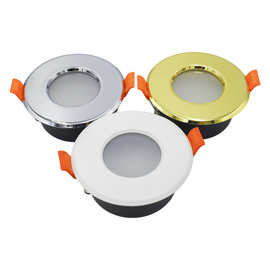 电镀喷粉喷砂定 制圆形防水筒灯IP65浴室GU10/MR16底座射灯灯壳