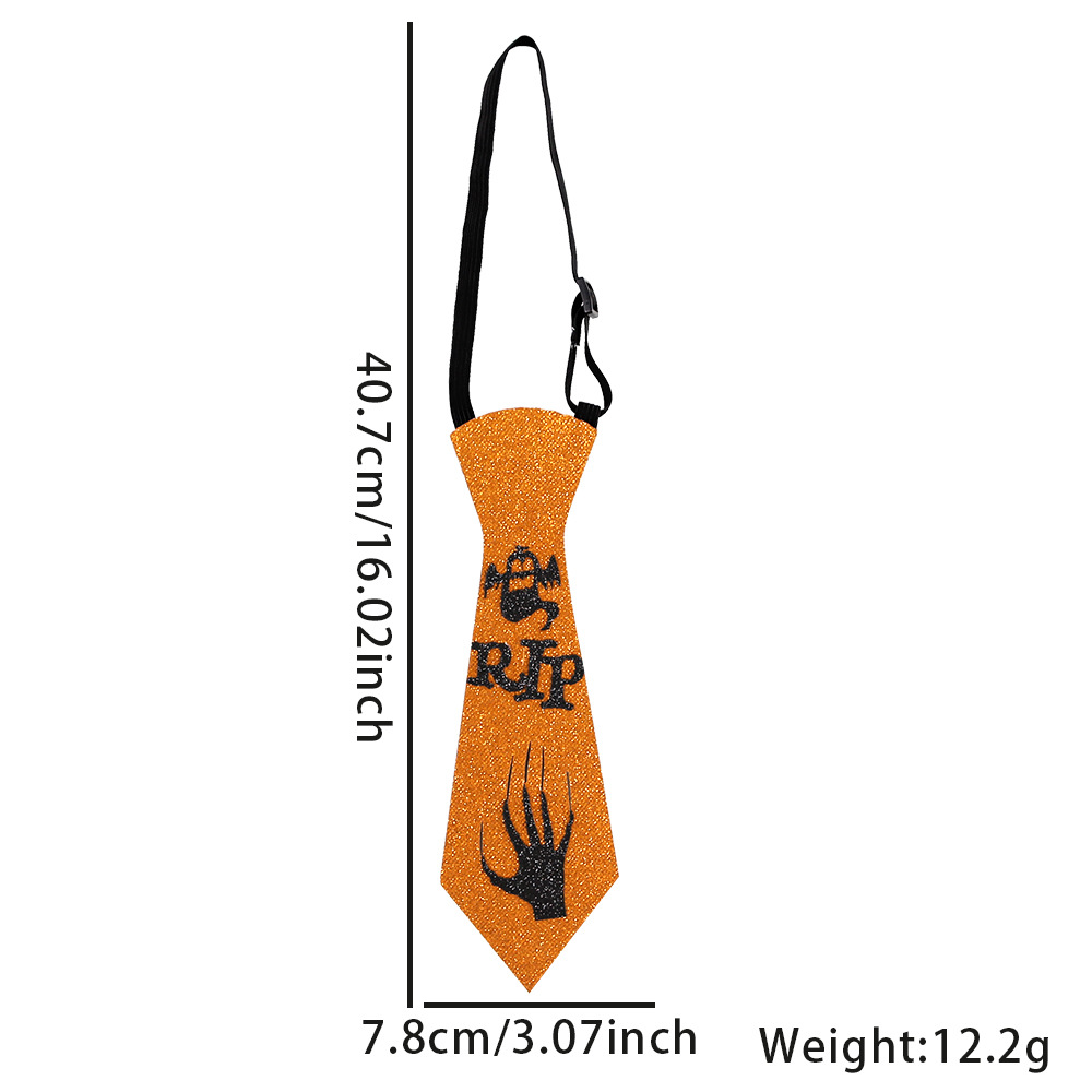 Pajarita de Halloween para niños, fiesta de disfraces para adultos, corbata sin nudos, decoración de fiesta, corbata de calavera de calabaza