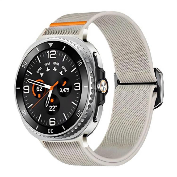 Para Samsung Galaxy Watch8 Stretch Nylon Correa de reloj deportiva de negocios correa de reloj de buey