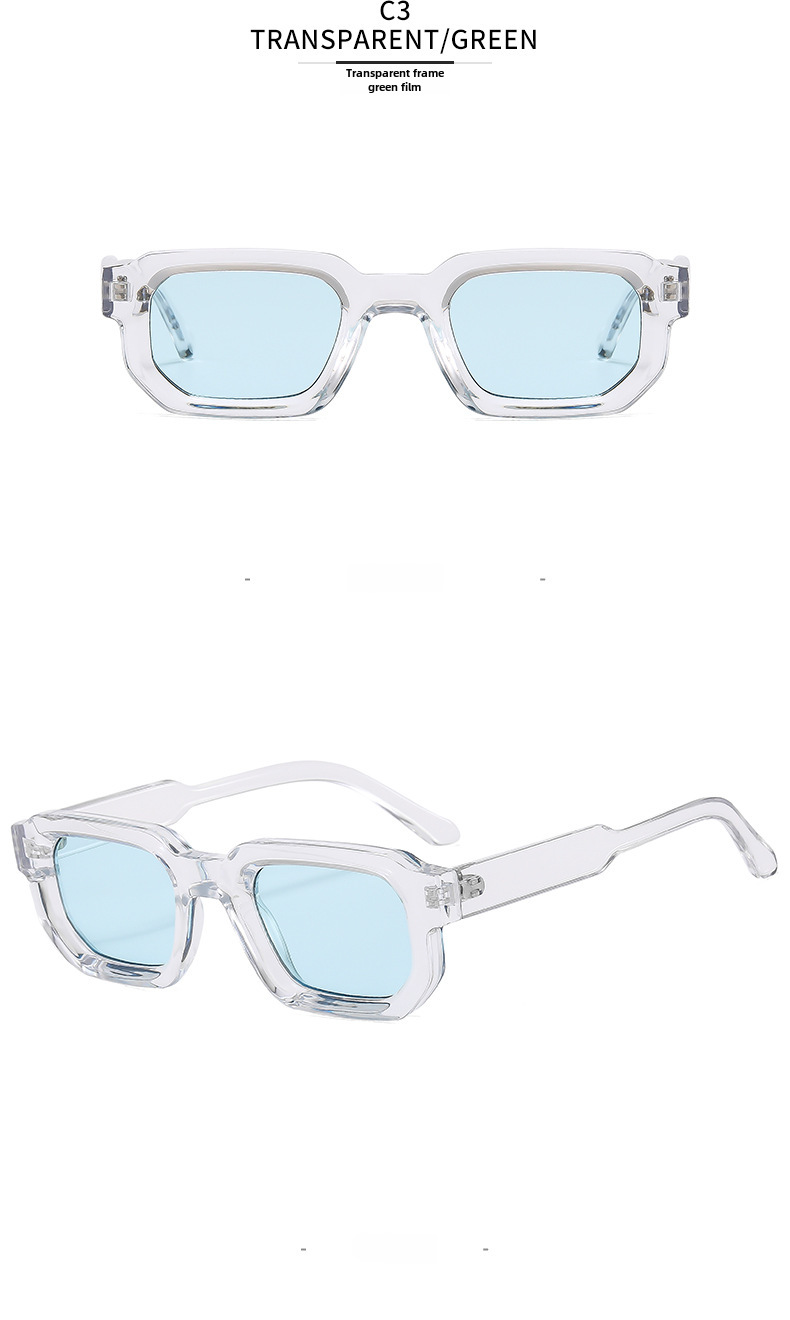 2023 cross-border box Sunglasses European and American vintage square thick small frame fashion Sunglasses female Sunglasses_voghion.com