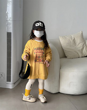 兒童長款衛衣2-8歲春季女童ins卡通小熊軟糖套頭衫上衣韓國童裝