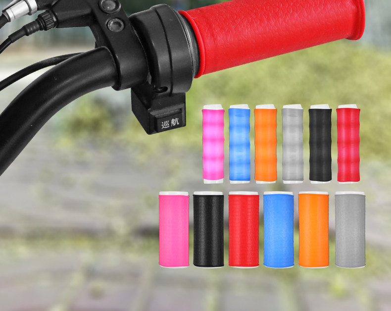 Pull-Out Silicone Anti-Slip Universal Bicycle Handlebar Cover, Waterproof, Shock-Absorbing, Soft, Quick-Install Handlebar Cover