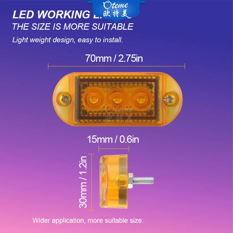 Прямые продажи на заводе LED-свет трак 12/24В боковой свет фар трак свет красный желтый, желтый, синий-зеленый белый свет фар края трака