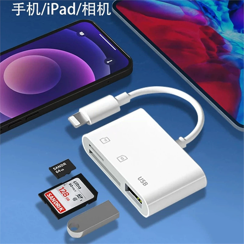 Подходит для Apple: считыватель карт 3-в-1 OTG Type-C->USB3.0, конвертер для SD/TF карт