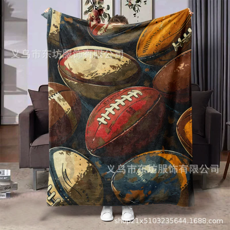 Современный минималистский регби креативный спорт удобный одеяло необходимо для домашнего путешествия