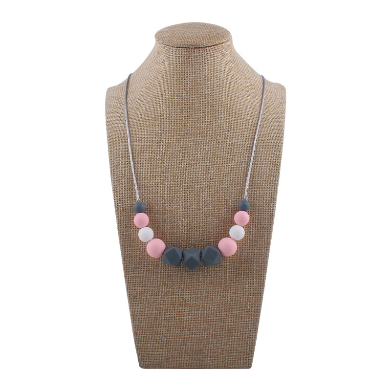 Amazon nuevo collar de mordedor de silicona molares mordedor palo masticable colgante collar