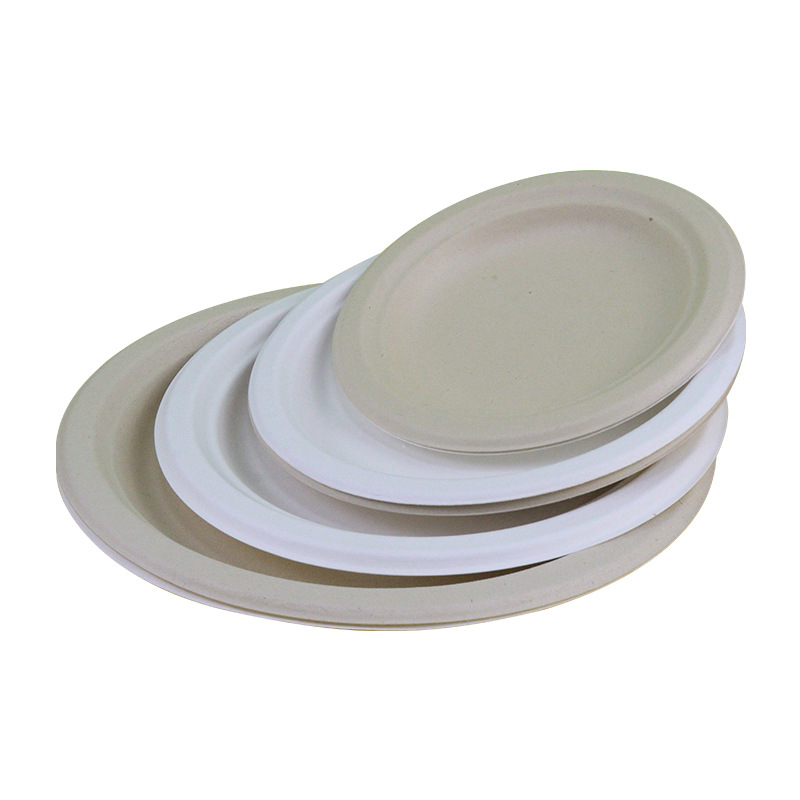 Placa de papel desechable al por mayor degradable grado alimenticio vajilla Placa de papel placa de la torta 6 7 8 9 10 pulgadas caja completa