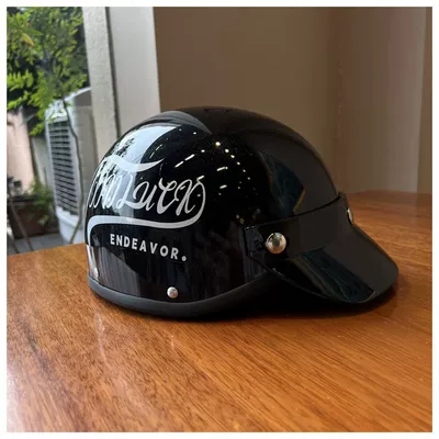 Helmet Retro Electric Motorcycle 3C Certified Four-Season Electric Vehicle Safety Helmet Summer Men's and Women's Half Helmet Motorcycle Trendy Brand (Motosiklet kaskı (dəbilqə)) - black-3c-model-single-brim