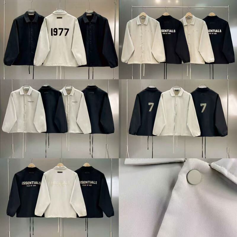 American-Style Lapel Coach Jacket, Woven Casual Versatile Unisex Baseball Jacket, Stylish Loose-Fit Men's Workwear Coat