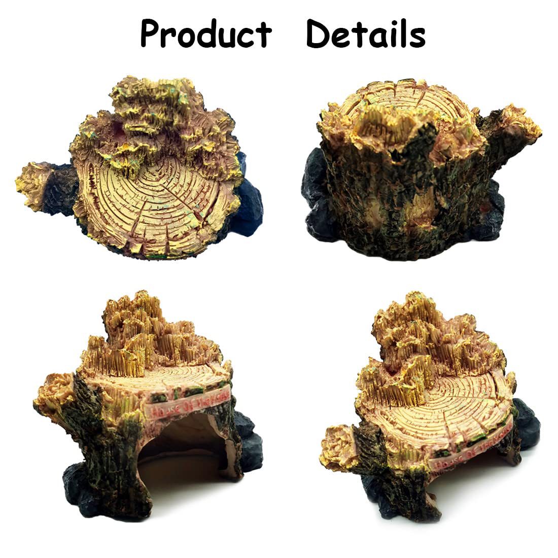 Caja de alimentación de reptiles, caja de paisajismo, araña, escorpión, guardián, lagarto, tortuga, cueva del árbol, casa de refugio, cueva, mascota de escalada, decoración de paisajismo