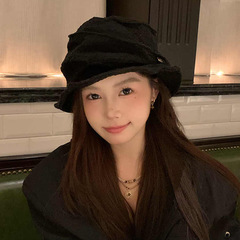 日本の小衆のしわの漁師の帽子の子供の秋冬の個性の暗黒の風の盆の帽子の毛のベレーの帽子のクラゲの雲の帽子