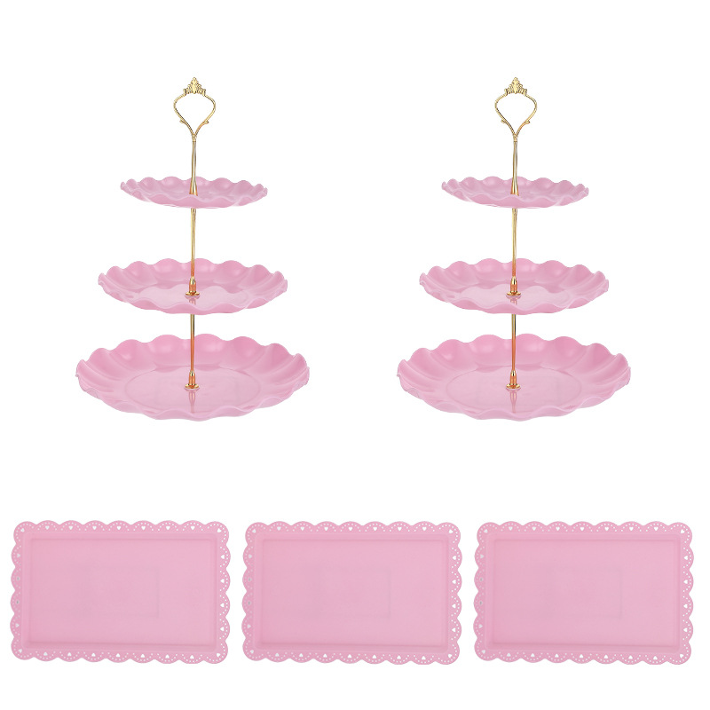 Estilo nórdico soporte de postre multi-capa soporte de la torta de la sala de estar mesa de café merienda plato Plato de frutas combinación merienda Candy soporte de exhibición