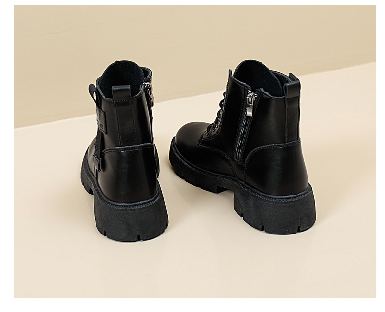 2023 Syksyn uusi brittiläinen paksupohjainen naisten opiskelija lyhytsaappaat sivussa vetoketjullinen moottoripyörän saappaat_voghion.com