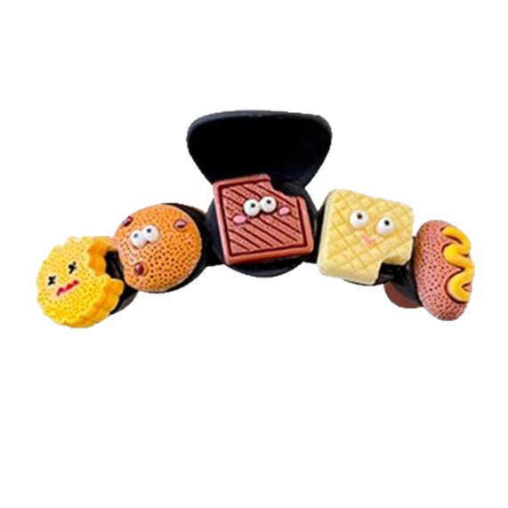 Pinza para el cabello, pinza para el cabello de galleta, pinza para el cabello para mujer 2025, nuevo agarre para el cabello, gran clip para la cabeza, tocado, horquilla