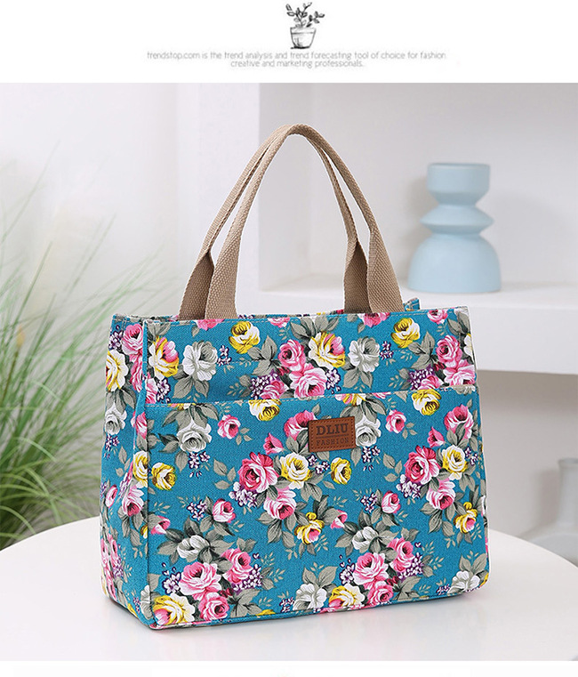 New Portable Canvas Large Bag Office Worker Tote Bag Ethnic Style Bag Large Capacity Document Bag