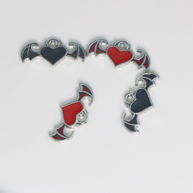 1*2CM Jewelry Making Size 1 Piece 1*2CM Alloy Heart Shape Pendant