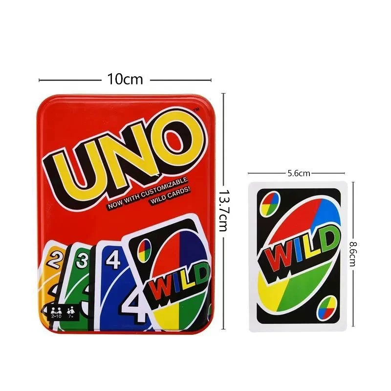 Игра UNO настольная счастливый ФЛИП двусторонняя карта Uno классический многопользовательский неформальный партийный жетон WILD железная коробка