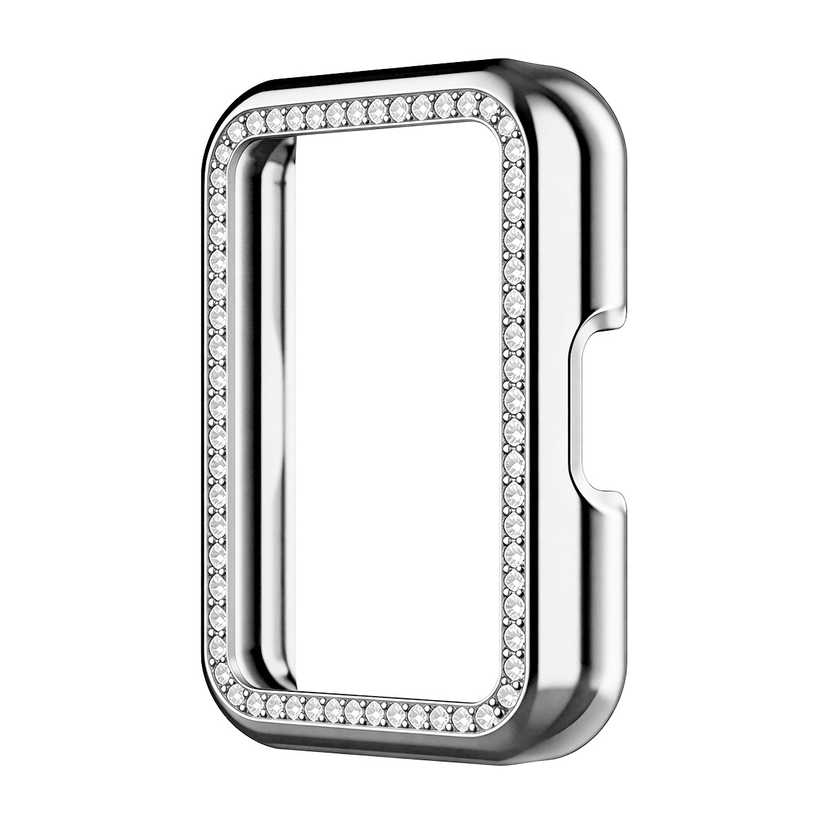 Electroplated silver (single row diamond hollow shell)