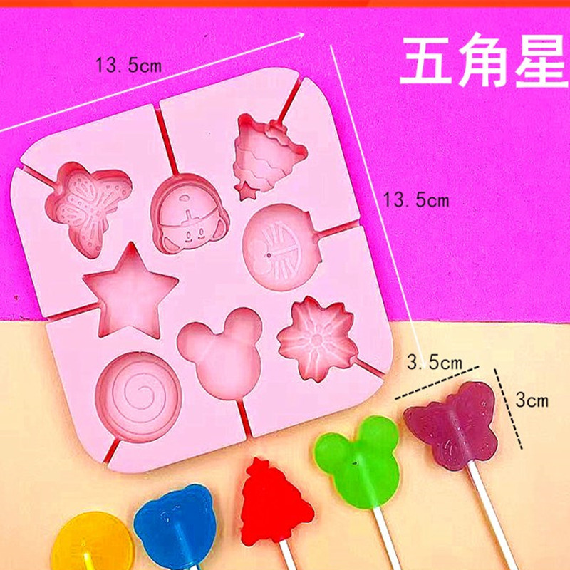 Molde de silicona de grado alimenticio molde de piruleta para el hogar molde de palo de queso de caramelo casero DIY 12 piezas