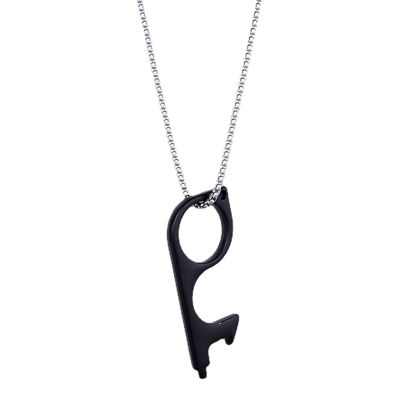 Pendentif ouvre-porte explosif Prévention des épidémies Collier multifonctionnel Bijoux Bijoux créatifs Décapsuleur Accessoire Chaîne de pull_voghion.com