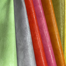 双色复古爆裂油皮柔软PU人造皮革箱包手袋家居装饰软包服装面料