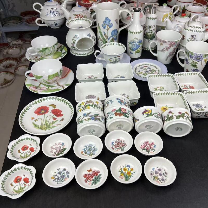 Yinglin Portmeirion Rice Bowl Salad Bowl Salad Plate Mug Coffee Cup Tableware Set