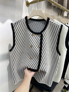 Plus Size Women's Clothing Socialite Internet Celebrity Imitation Mink Knitted Vest Jacket 2025 Autumn and Winter New Style Small Fragrance Style Outer Wear