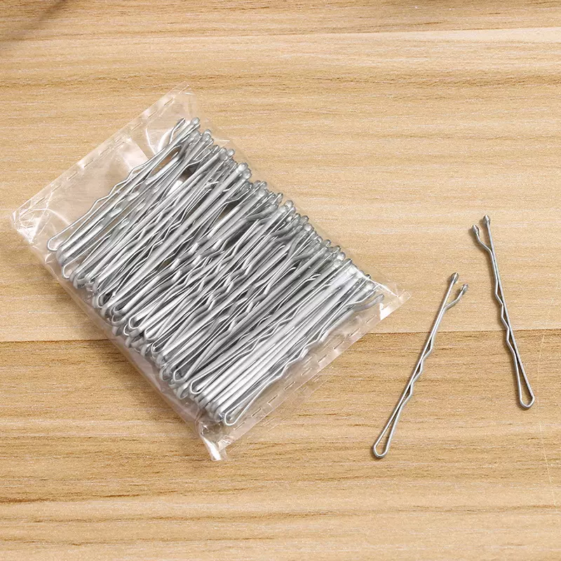 金属一字发夹简约风发卡橡胶头不掉漆发夹女韩国 ins泫雅刘海夹