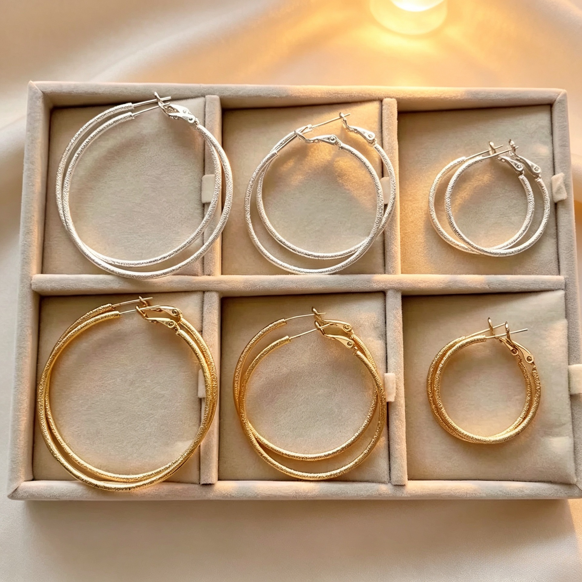 Copper Gold-Plated Ultra-Thin Metal Minimalist Style Hoop Earrings New Luxury Niche Fashion Earrings for Women