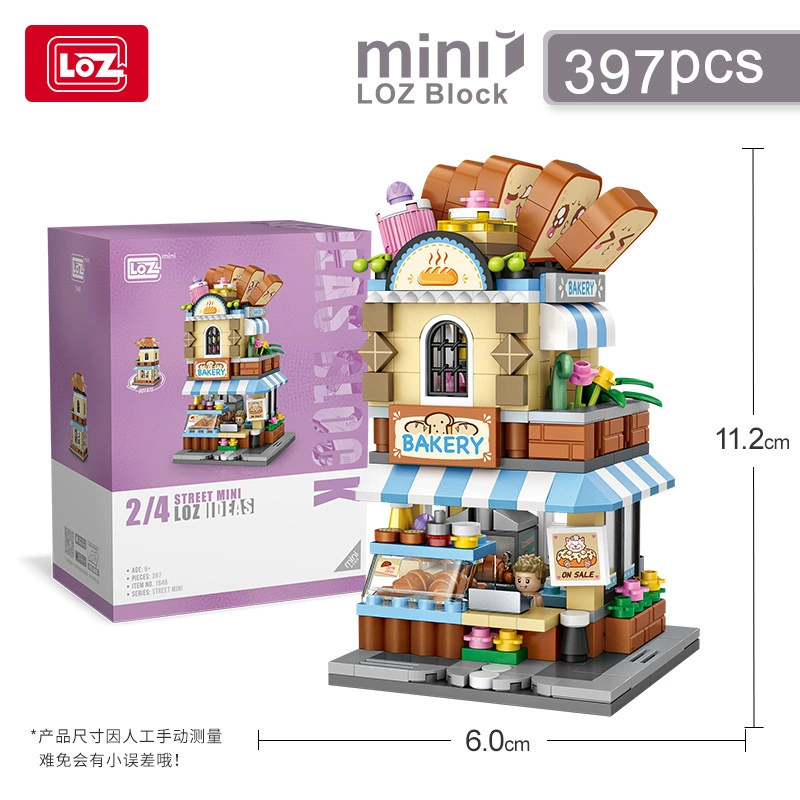Lizhi LOZ Street View, мелкие строительные блоки, самостоятельная сборка, игрушка, мини-модель, строительные украшения, детский подарок, трансграничный