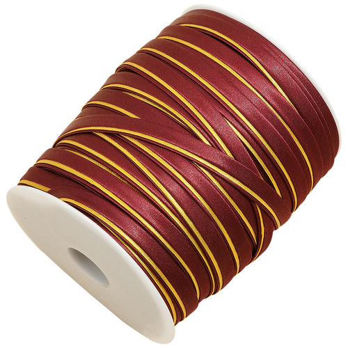 Self-finished Cheongsam border edge binding strip two-color silk ribbon wrinkle-resistant border imitation silk rolled edge crepe Hanfu weaving tape Tang suit accessories