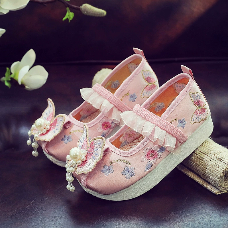 617-02 Девушки национальный стиль туфли вышитые туфли